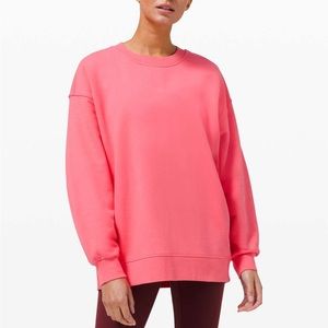 Lululemon 🍋 Perfectly Oversized Crew Guava Pink Size 8
